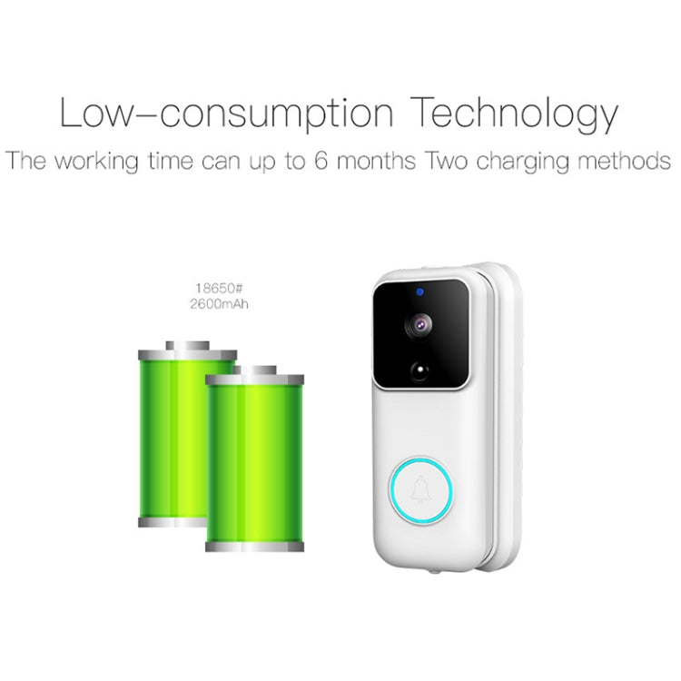 Anytek B60 720P Smart WiFi Video Visual Doorbell, Support APP Remote & PIR Detection & TF Card(White) - free shipping - PMC TechLife - Order now!