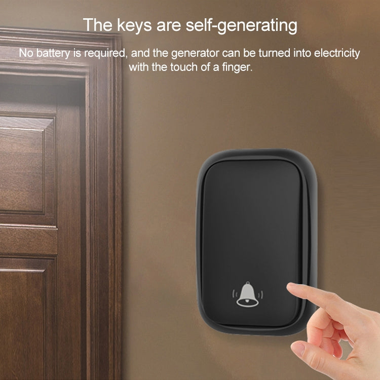 CACAZI FA88 Self-Powered Smart Home Wireless Doorbell, UK Plug(White) - free shipping - PMC TechLife - Order now!