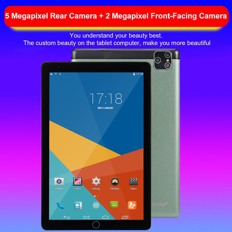 BDF P8 3G Phone Call Tablet PC, 8 inch, 2GB+32GB, Android 9.0, MTK8321 Octa Core Cortex-A7, Support Dual SIM & Bluetooth & WiFi & GPS, EU Plug(Green) - BDF by BDF | Online Shopping South Africa | PMC Jewellery | Buy Now Pay Later Mobicred