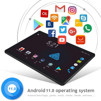 BDF M107 4G Phone Call Tablet PC, 10.1 inch, 4GB+64GB, Android 11, MTK6762 Octa Core, Support Dual SIM & Bluetooth & WiFi & GPS, EU Plug(Black) - BDF by PMC Jewellery | Online Shopping South Africa | PMC Jewellery