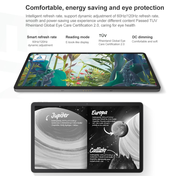 Lenovo Pad Plus 2023 WiFi Tablet, 11.5 inch,  6GB+128GB, Face Identification, Android 12 MediaTek Helio G99 Octa Core, 7700mAh Battery(Dark Gray) - Lenovo by Lenovo | Online Shopping South Africa | PMC Jewellery