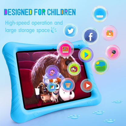 Qunyico Y10 Kids Tablet PC, 10.1 inch, 2GB+32GB, Android 10 Allwinner A100 Quad Core CPU, Support 2.4G WiFi / Bluetooth, Global Version with Google Play, US Plug (Blue) -  by PMC Jewellery | Online Shopping South Africa | PMC Jewellery