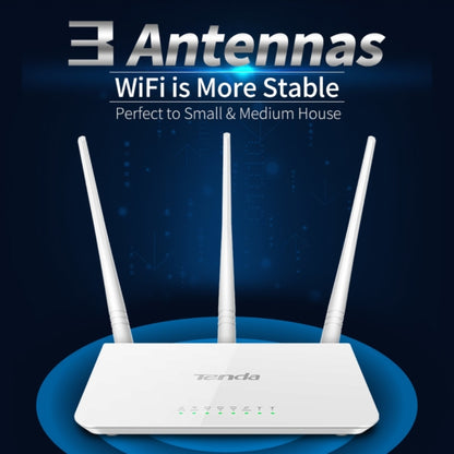 Tenda F3 Wireless 2.4GHz 300Mbps WiFi Router with 3*5dBi External Antennas(White) - Wireless Routers by Tenda | Online Shopping South Africa | PMC Jewellery