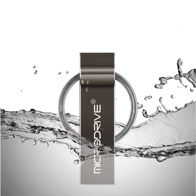 MicroDrive 16GB USB 2.0 Metal Keychain U Disk (Black) - USB Flash Drives by MicroDrive | Online Shopping South Africa | PMC TechLife